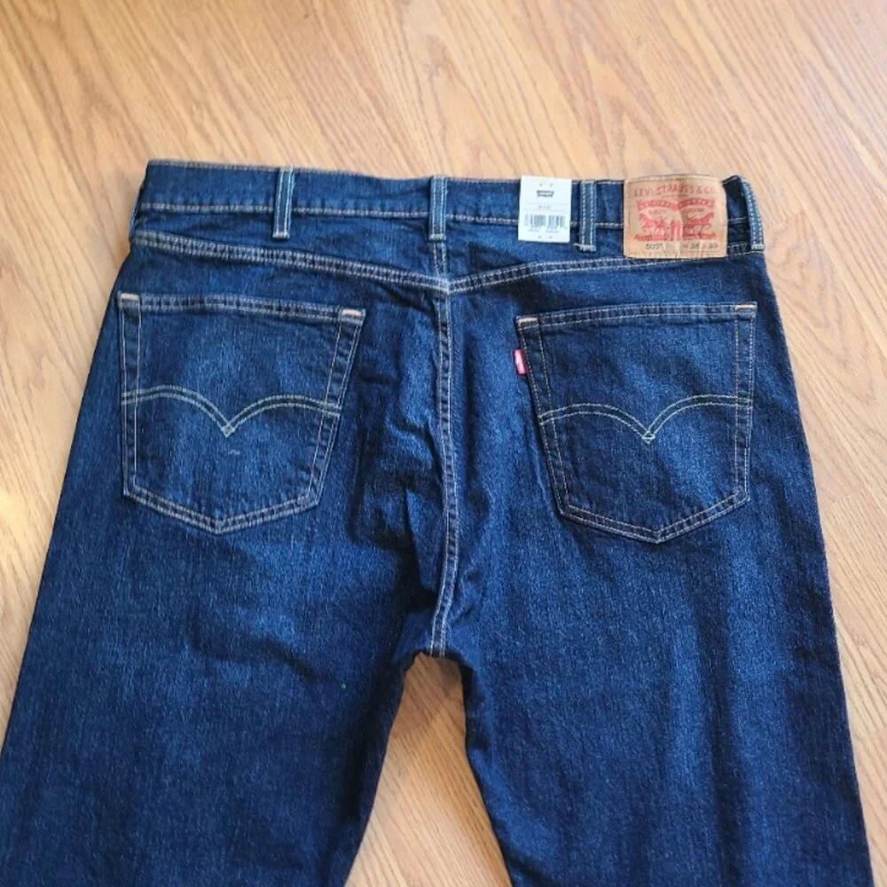 NEW NWT! LEVI'S 505 REGULAR ECO EASE STRETCH STRAIGHT LEG RELAXED INDIGO 38 X 30